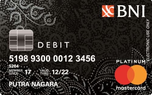 Kartu Debit BNI Mastercard Platinum